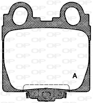 OPEN PARTS Комплект тормозных колодок, дисковый тормоз BPA0743.04